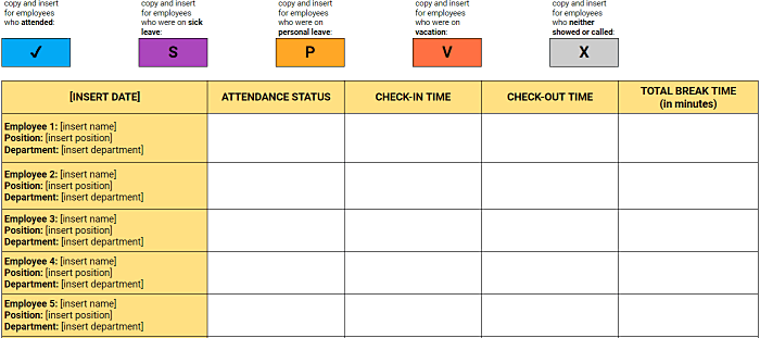 daily attendance