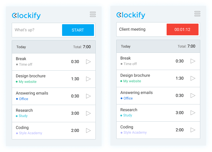 App zur Zielverfolgung - Timer starten