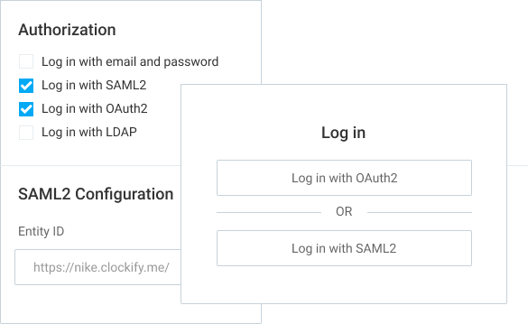 Extra features single sign-on