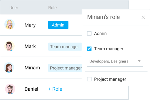 Zusätzliche Funktion Managerrolle