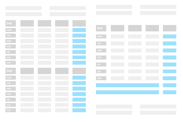 Timesheet templates